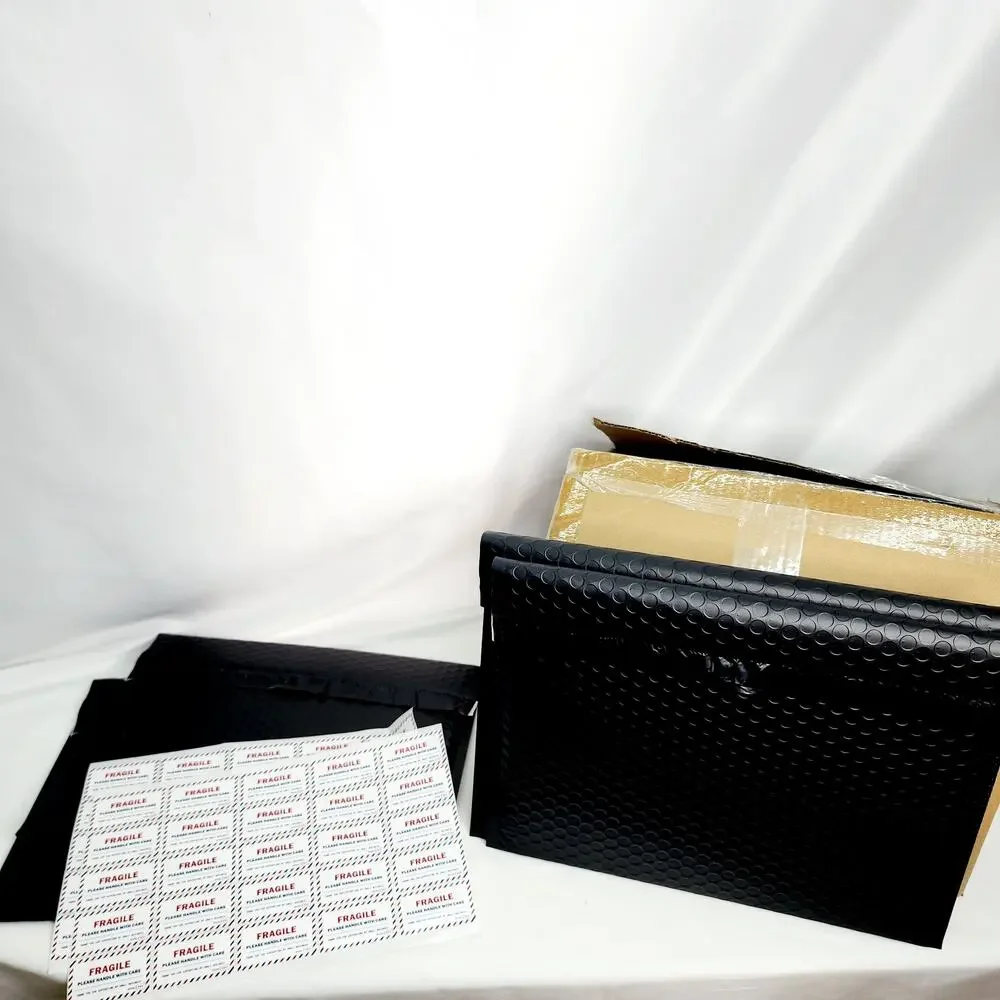 Side Opening 27 Pack Black Bubble Mailers 13 X 10